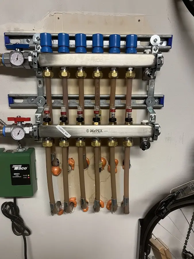 Plumber performing Gas Line Installation at a residential property in Arcola